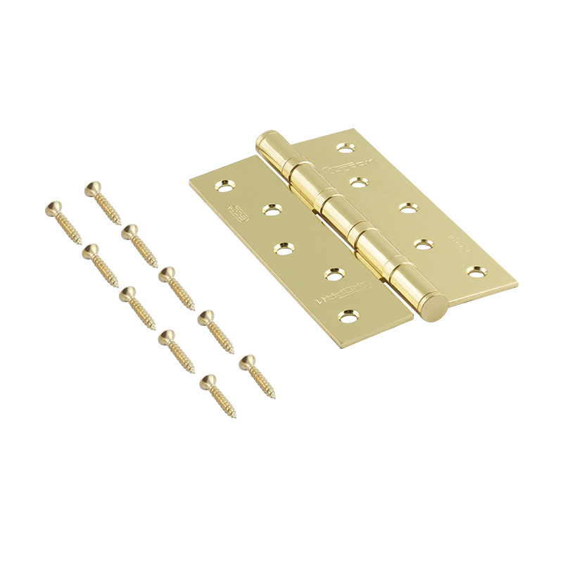 Комплектация и упаковка Петля универсальная 5"-4ВВ STD (125*75*2,5) без колп. цвет Золото Нора-М