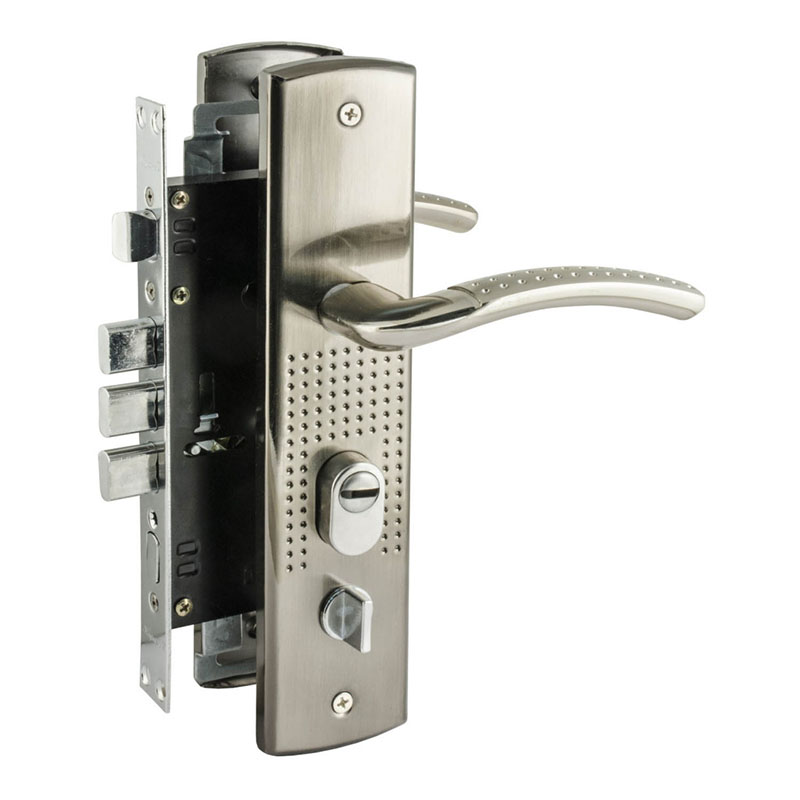 Замок врезной для китайских дверей 200(96) (левый) цвет  Нора-М