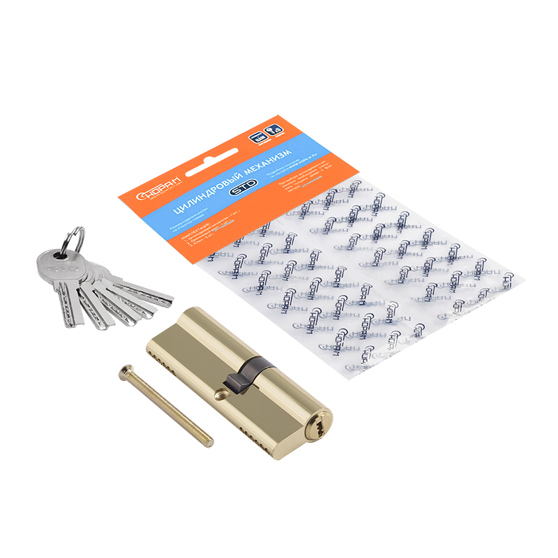 Комплектация и упаковка Цилиндр STD Al ЛП цвет Золото Нора-М