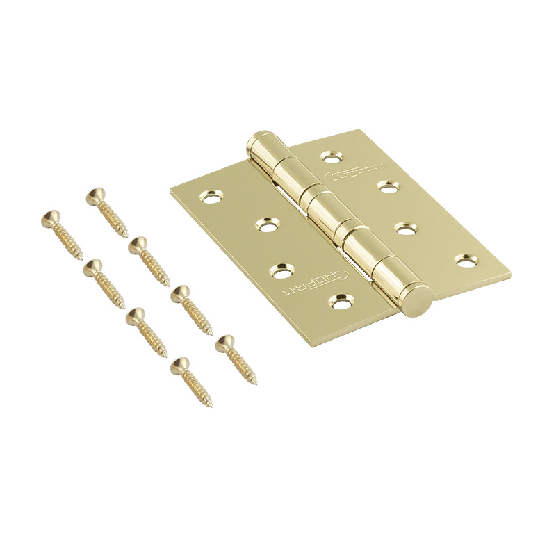 Комплектация и упаковка Петля универсальная 4"-2ВВ (100*75*2,5) без колп. цвет Золото Нора-М