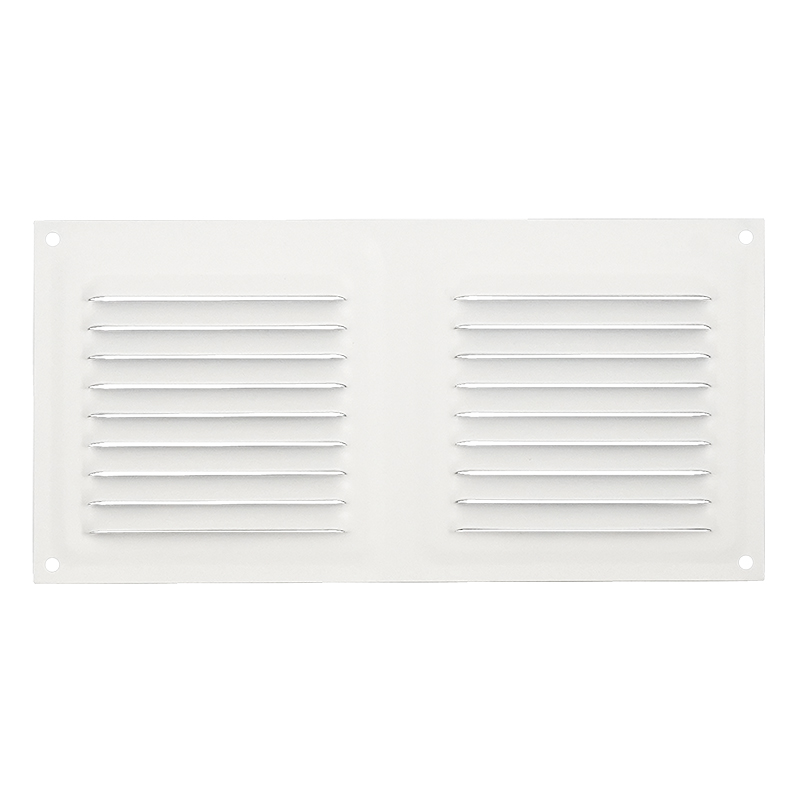 Решетка с сеткой 100*200 мм цвет Сигнальный белый Нора-М