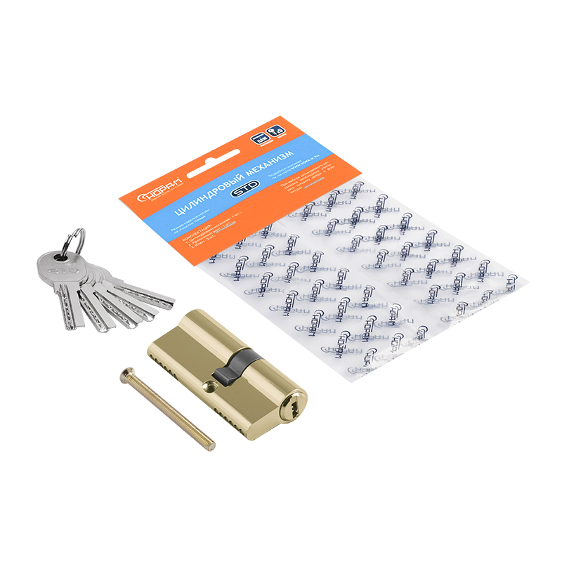 Комплектация и упаковка Цилиндр STD Al ЛП цвет Золото Нора-М